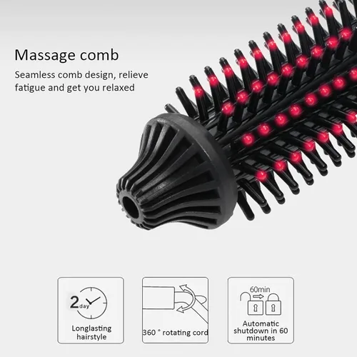 Miniatura 8 de Ejoyous Cepillo de rizador, cepillo mulifuncional para rizar el cabello, cepillo plegable eléctrico, herramienta de belleza portátil para peluquería