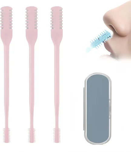 Miniatura 15 de Cortador de pelo nasal portátil, esencial de viaje para hombres y mujeres, herramientas de eliminación de vello de fosas nasales de doble cara