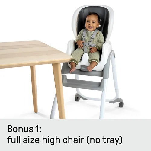 Miniatura 7 de Ingenuity SmartClean Trio Elite - Silla alta convertible 3 en 1 para bebé, silla para niños pequeños y asiento elevador de comedor, para edades de 6