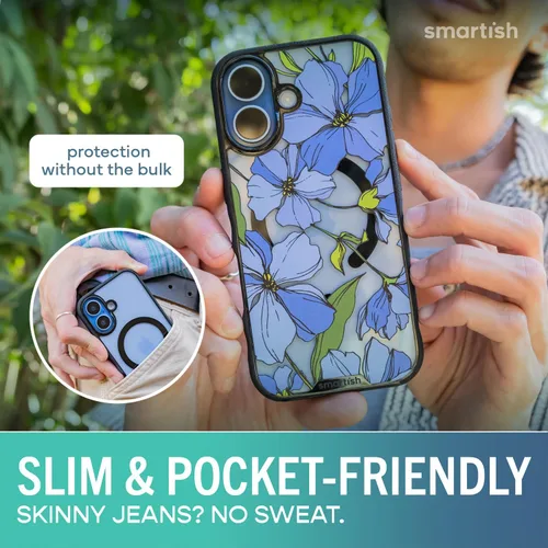 Miniatura 7 de Smartish® - Funda MagSafe transparente para iPhone 17, Gripmunk, funda delgada magnética [ligera + protectora], cubierta de agarre delgada
