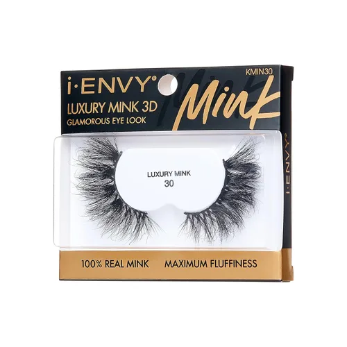 Miniatura 5 de i-ENVY - Pestañas postizas de lujo de la colección de visón, pestañas 100% de visón real, aspecto glamuroso, máxima esponjosidad, ángulo