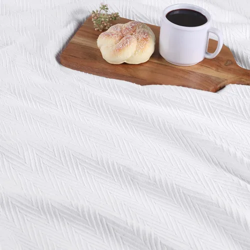 Miniatura 7 de Superior Metro - Manta de algodón para todas las estaciones, manta tejida para sofá, cama, ropa de cama, casa de campo, artículos esenciales