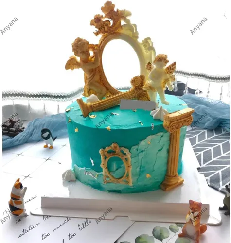 Miniatura 5 de Columna romana 3D de mármol griego molde de pilar pastel de pasta de goma de fondant molde para pasta de azúcar, pasta de goma, magdalena