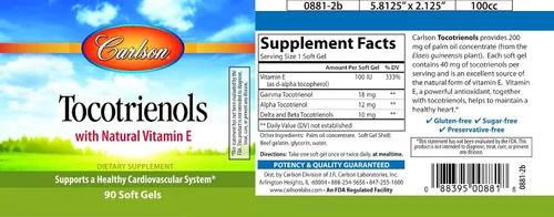 Miniatura 3 de Carlson Tocotrienoles con Vitamina E 90 Sgels