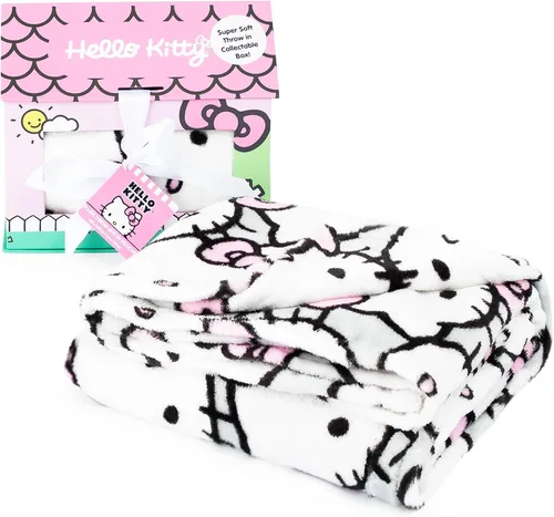 Miniatura 2 de Jay Franco Hello Kitty - Manta con caja de regalo de casa de juegos - Manta de felpa mide 46 x 60 pulgadas - Ropa de cama de forro polar súper suave