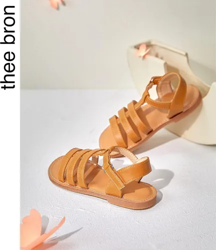 Miniatura 23 de THEE BRON Sandalias cómodas para niñas, zapatos para niños, sandalias rellenas