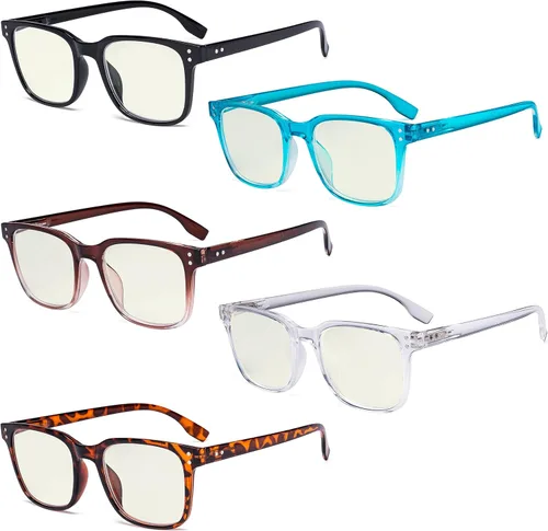 Miniatura 7 de Eyekepper Paquete de 5 lentes de lectura grandes – Lectores cuadrados para hombres y mujeres +0.50