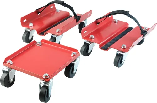 Juego de rodillos para motos de nieve que soporta hasta 1500 libras con correas resistentes que se fijan firmemente en los esquís KF2011
