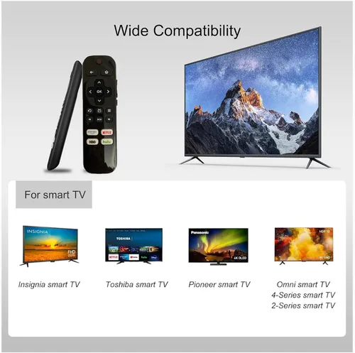 Miniatura 3 de BESIA Control remoto de repuesto de marca compatible con Insignia/Toshiba Fire Smart TV Control remoto (sin control de voz). Compatible con modelos