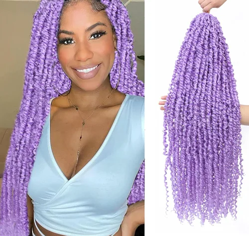 Miniatura 21 de Cabello Corto PassionTwist de 8 Pulgadas Cabello Pre-retorcido Passion Twists Cabello de Ganchillo Pre-enrollado Cabello Rizado de Ganchillo para 1b