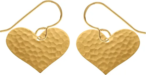 Miniatura 8 de Aretes colgantes grandes con disco circular martillado en plata, oro u oro rosa