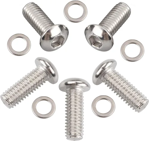 Miniatura 4 de 5 piezas de acero inoxidable Derby cubierta botón cabeza tornillo kit para Harley Touring Street Electra Glide Road King