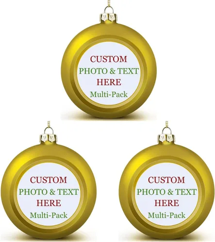Miniatura 12 de Adornos de Navidad personalizados, texto fotográfico, haz tu propio adorno de cerámica de porcelana, regalo de recuerdos para decoración de Navidad