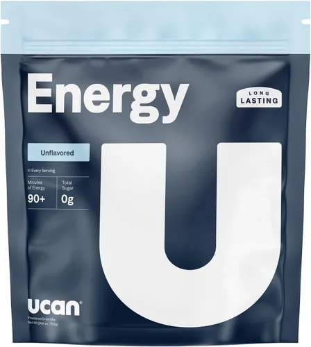 UCAN Polvo energético, sin sabor, keto, sin azúcar, antes y después del entrenamiento para hombres y mujeres, sin OMG, vegano, sin gluten, ideal