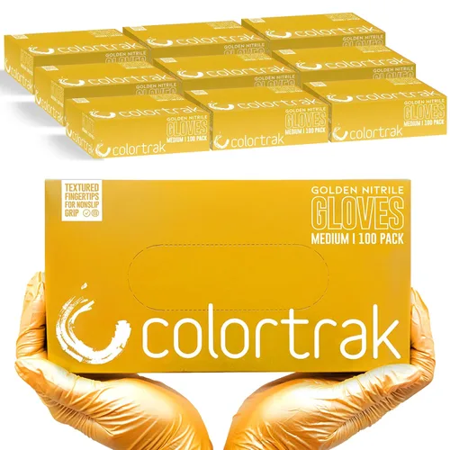 Miniatura 12 de Colortrak Luminous Collection - Guantes desechables de nitrilo, color lila escarcha, pequeños, de un solo uso, seguros para alérgicos, sin látex