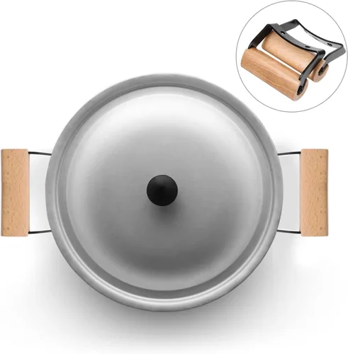 Miniatura 8 de CALLARON Olla de cocina con asas laterales, cacerola de repuesto para el oído, olla de leche, mango de agarre, accesorios de utensilios de cocina