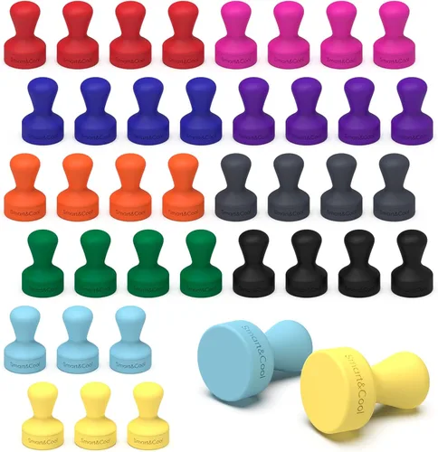 Miniatura 8 de SMART&COOL Imanes de silicona antiarañazos para refrigerador, imanes de chincheta para refrigerador, pizarra blanca, oficina, aula, escuela