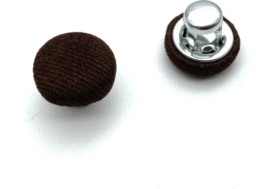 Miniatura 3 de Gorra de béisbol de 5/8 pulgadas / 0.630 in, con botones, botón superior, repuesto para fabricación, suministros de reparación color marrón H155E