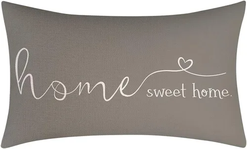 Miniatura 9 de Fundas de almohada decorativas estilo casa de campo con citas "Home Sweet Home", 18 x 18 pulgadas, funda de cojín lumbar decorativa para casa
