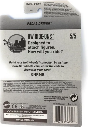 Miniatura 3 de Hot Wheels 2017 HW Ride-Ons Pedal Driver, Azul (Treasure Hunt)