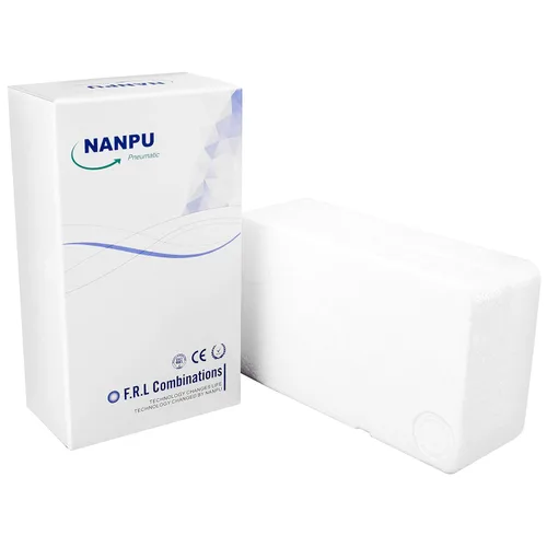 Miniatura 7 de NANPU Regulador de Filtro de Aire Comprimido Combo Piggyback NPT de 1/2", Elemento de Latón de 5 Micrones, Tazón de Polímero, Drenaje