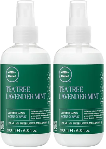 Miniatura 6 de Tea Tree Spray acondicionador sin enjuague y menta lavanda, acondicionador ligero sin enjuague, suaviza y suaviza para cabello grueso + seco, 6.8