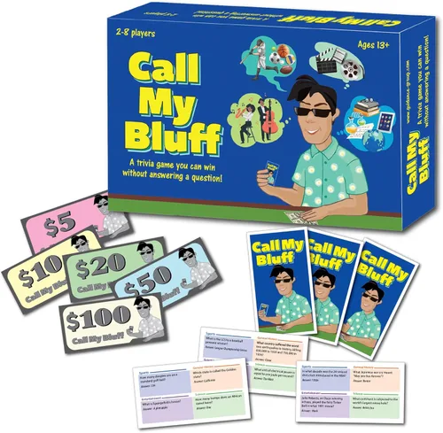Call My Bluff: Un juego de trivia que puedes ganar sin responder una pregunta - Divertido juego de cartas familiar para adultos y adolescentes