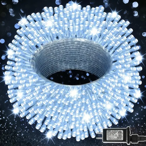 Miniatura 15 de LJLNION Guirnalda de 300 luces LED para exteriores e interiores, luces de Navidad extralargas de 98.5 pies, 8 modos de iluminación, luces de hadas