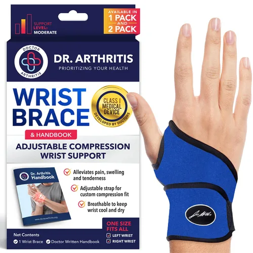 Doctor Developed Muñequera - Banda para muñeca para túnel carpiano, artritis, tendinitis, soporte de mano - Ideal para fitness, levantamiento de