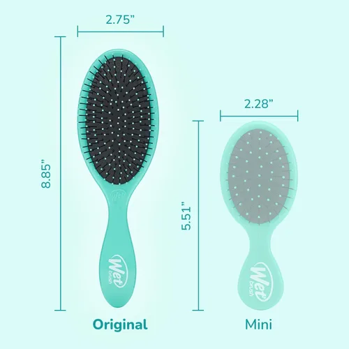 Miniatura 6 de Wet Brush Cepillo desenredante original, exclusivo de Amazon, color aguamarina, cerdas IntelliFlex ultrasuaves, cepillo desenredante que se desliza