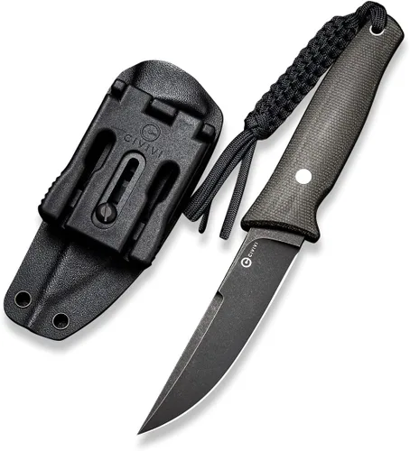 Miniatura 7 de CIVIVI Tamashii Cuchillo de hoja fija con hoja D2 de 4.07 pulgadas, mango G10, funda Kydex, clip en T para transporte EDC al aire libre C19046-2