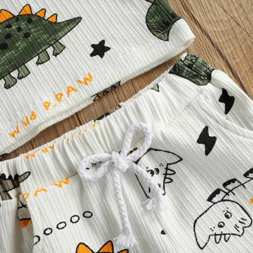 Miniatura 3 de CIYCUIT Conjunto de 2 piezas de ropa de verano para bebé, ropa de playa, sin mangas, pantalones cortos