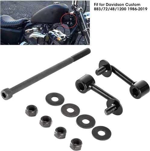 Miniatura 4 de Elevación del tanque de gas, elevador del tanque de gas de la motocicleta, elevador del tanque de acero, negro para motocicleta personalizada