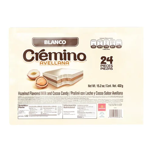 Miniatura 5 de Cremino - Barras de chocolate con leche y avellanas, 24 barras, 11.85 onzas
