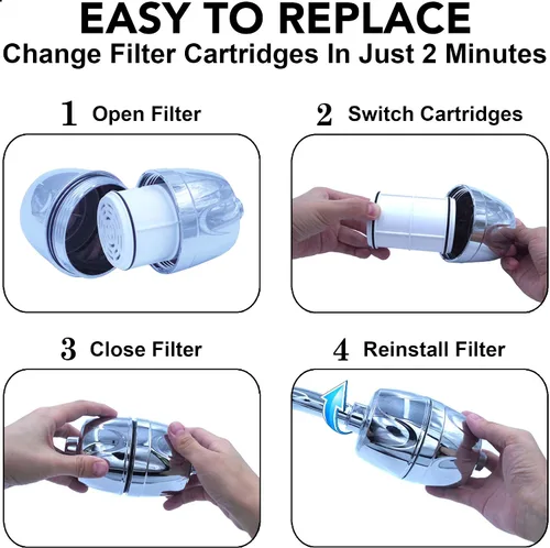 Miniatura 3 de Aqua Elegante Filtro de ducha de 16 etapas, filtros de agua universales para eliminar el cloro y los minerales duros, purificador de baño y el mejor