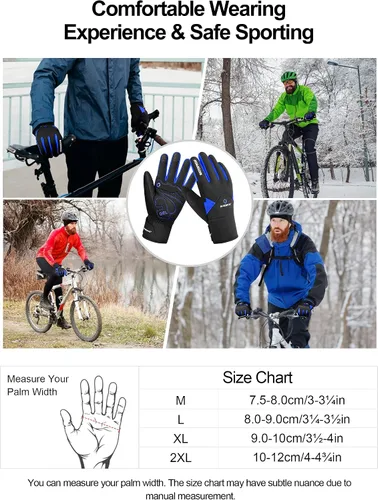 Miniatura 6 de INBIKE Winter Cycling Gloves for Men Women Cold Weather Thermal Windproof Gel Bike Gloves Touch Screen