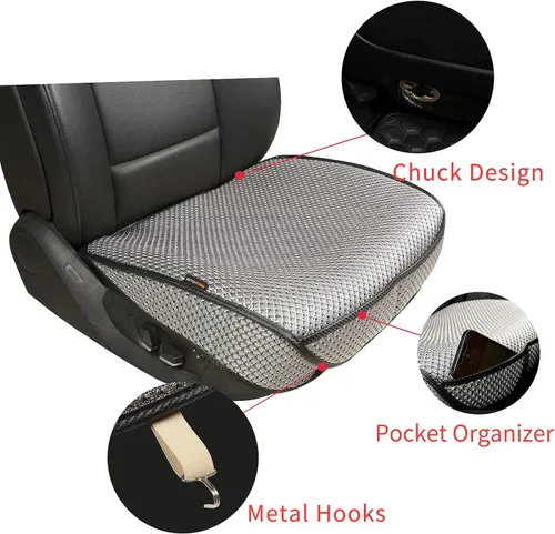 Miniatura 4 de Auto Newer Fundas universales transpirables de asiento de automóvil para las cuatro estaciones, cojines de asiento de automóvil de lujo, protectores