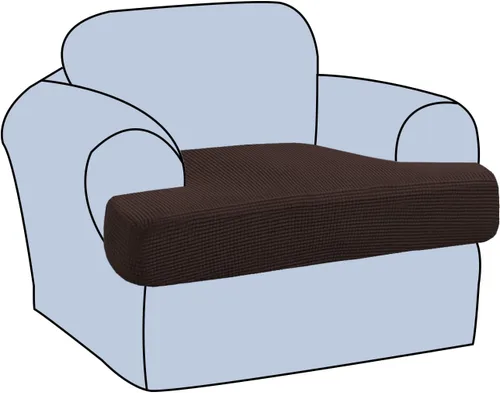 H.VERSAILTEX Funda Elástica para Sillón Sofá con Cojín en Forma de T, Fundas de Cojín en T para Sala de Estar, Funda para Sillón Sofá, Funda de