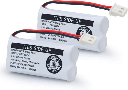 BT162342 BT262342 Batería compatible con BT183342 BT283342 BT166342 BT266342 VTech CS6114 CS6419 CS6719 at&T EL52300 CL80111 teléfono inalámbrico 2