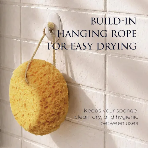 Miniatura 7 de Esponja de esponja para ducha y baño, esponja de baño con doble textura, puf de ducha para exfoliación suave y profunda, limpiador corporal de gran