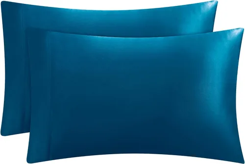 Miniatura 25 de Juicy Couture Juego de sábanas de satén de tamaño individual, juego de sábanas sedosas de bolsillo profundo con 1 sábana bajera, 1 sábana encimera