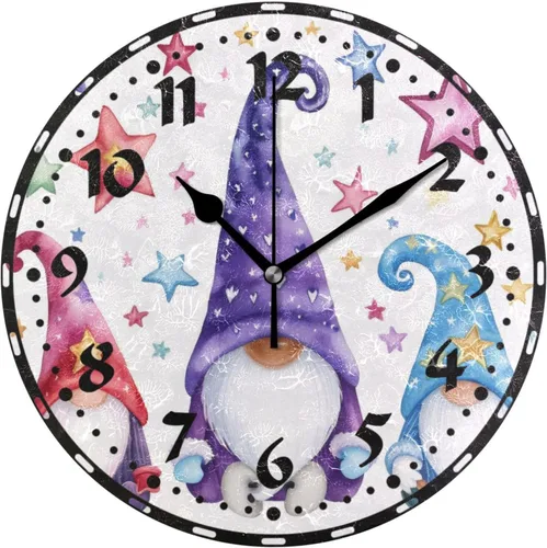 Miniatura 15 de Reloj de pared con patrón de flores mexicanas, silencioso sin tictac de 10 pulgadas, funciona con pilas, reloj fácil de leer para decoración