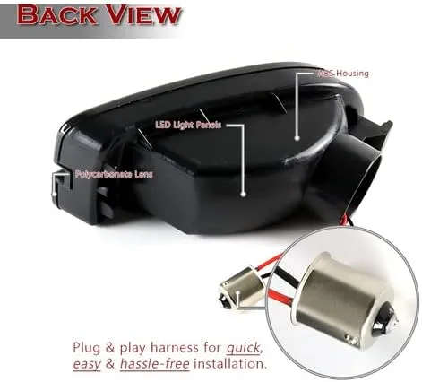 Miniatura 3 de Par de lentes ahumadas ámbar LED parachoques delantero luz intermitente compatible con Subaru Impreza RS 1999 - 2001, 2000