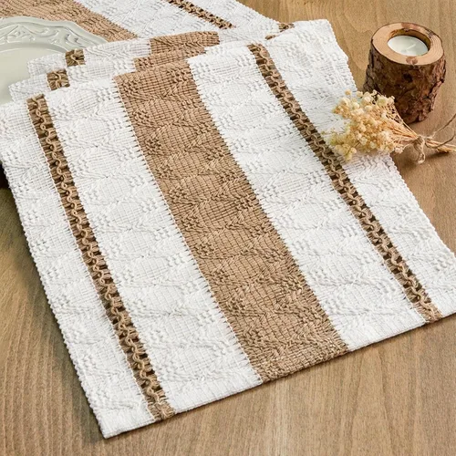 Miniatura 24 de FEXIA - Camino de mesa bohemio con borlas, para decoración del hogar, de macramé para decoración de habitación, comedor, dormitorio, despedida