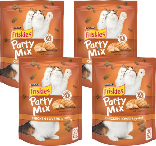 Miniatura 13 de Purina Friskies Golosinas para Gatos, Party Mix Chicken Lovers Crunch - Bolsa de 20 Oz