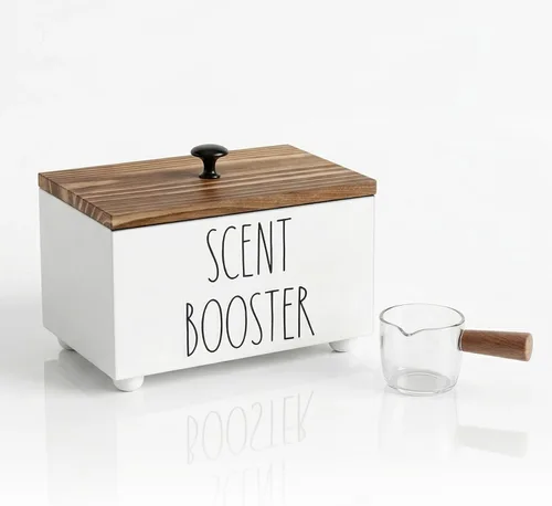 Miniatura 8 de Contenedor potenciador de aroma de lavandería, organización de almacenamiento de cuentas de aroma de granja, dispensador de madera rústica