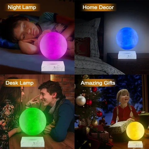 Miniatura 4 de Lámpara de luna con impresión 3D, lámparas de luz de luna levitante magnética para el hogar, decoración de oficina, regalo creativo, tiene 16