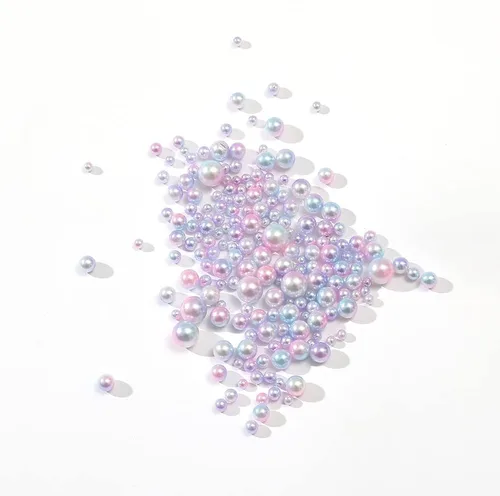 Miniatura 11 de 150 perlas de imitación de ABS sin perforar degradadas para rellenos de jarrón de 0.315 a 0.315 pulgadas, sin agujero, cuentas de maquillaje de 02
