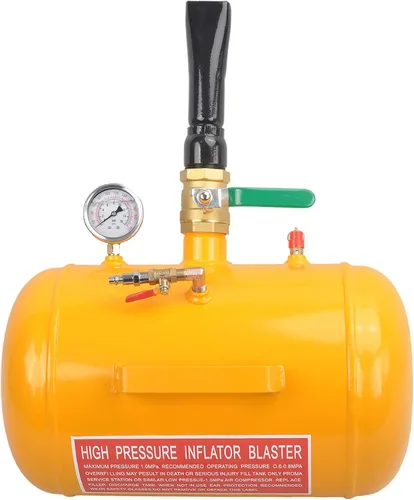 Miniatura 9 de Asentador de talón de neumático de aire de 5 galones, herramienta explosora de 110 PSI para asentar inflador de neumáticos con medidor por GESEXI