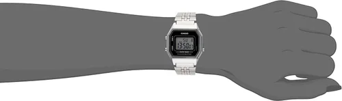 Miniatura 2 de Casio Reloj retro digital de tono plateado para mujer LA-680WA-1DF